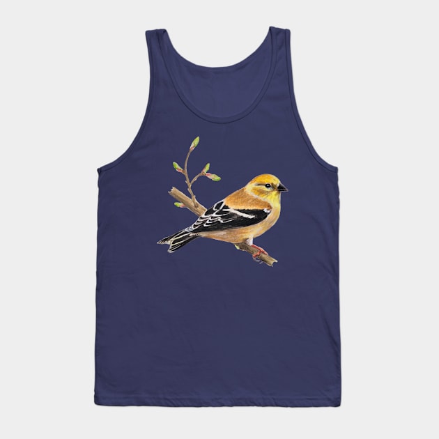 American Goldfinch painting (female) Tank Top by EmilyBickell